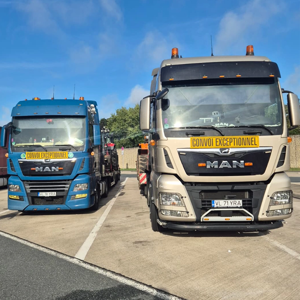 Camioane MAN transport agabaritic parcate - flotă vehicule agabaritice România